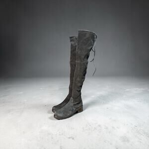 Stuart Weitzman Over The Knee Gray Suede Boots Womens Shoe Size 7